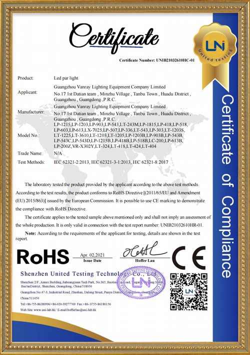 светодиодный фонарь RoHS