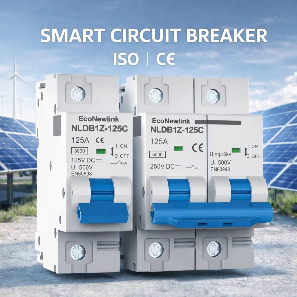 1P 2P SMART CIRCUIT BREAKER Designed for Solar PV Systems - EcoNewlink