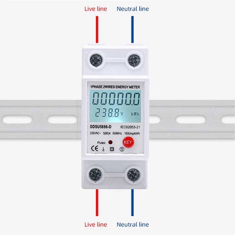DIN Rail Energy Meter Manufacturer | 100A 230V LCD kWh Meter