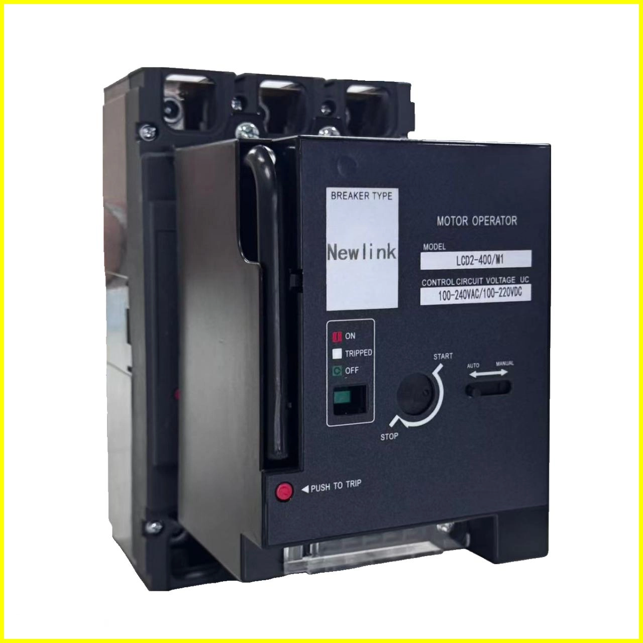 400A Motorized MCCB Molded Case Circuit Breaker with Remote ONOFF Control for Power Distribution Panels - EcoNewlink