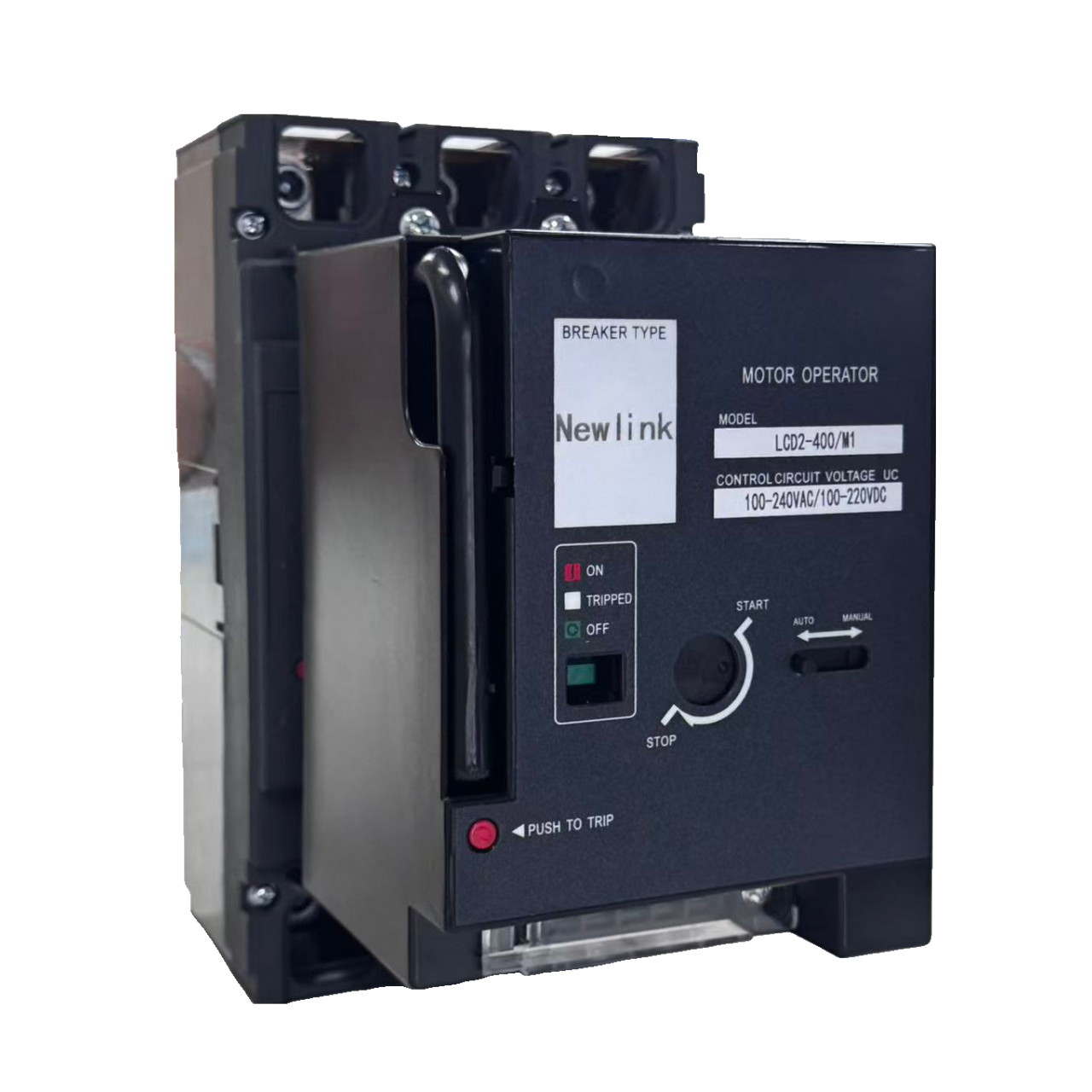 400A Motorized MCCB Molded Case Circuit Breaker with Remote ONOFF Control for Power Distribution Panels