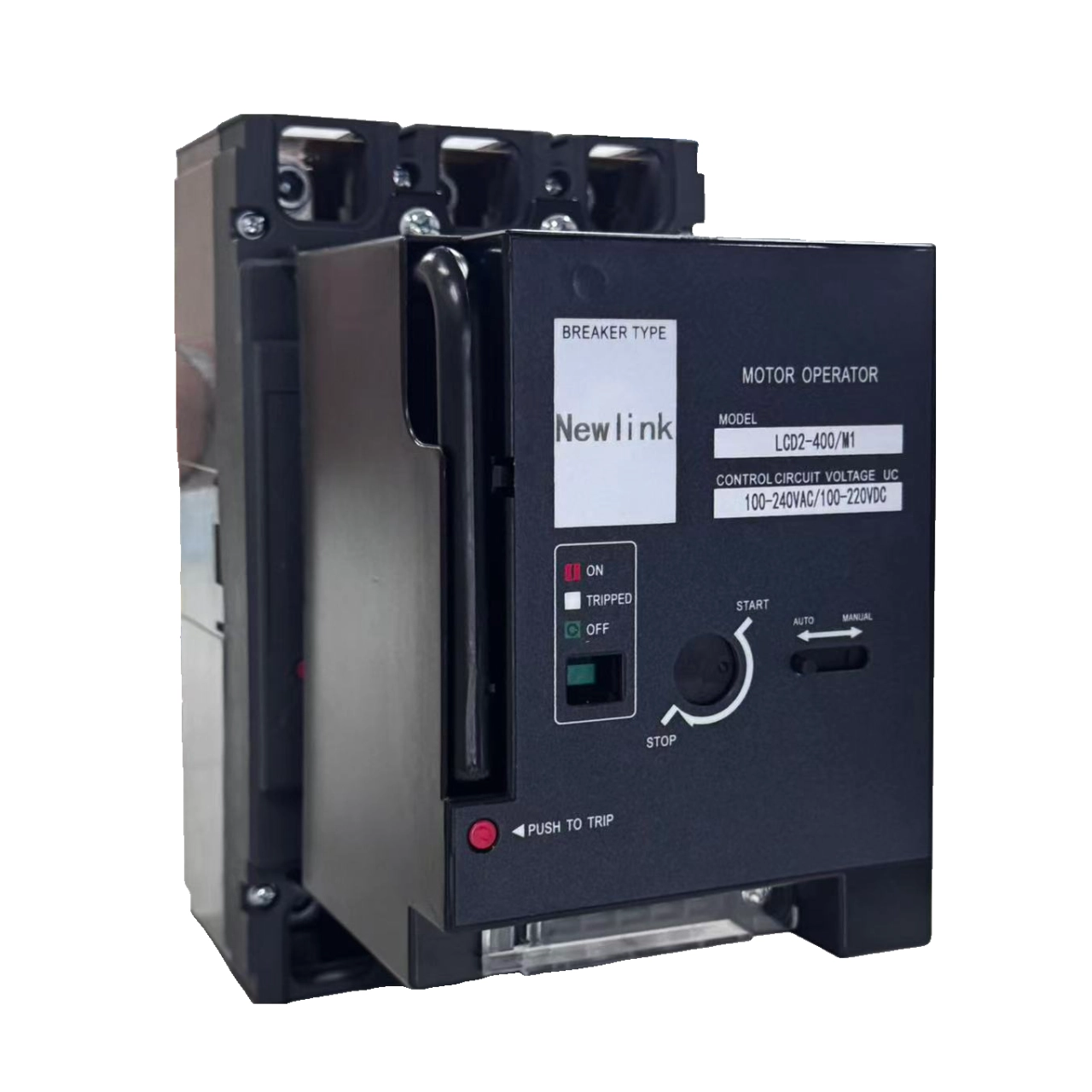 400A Motorized MCCB Molded Case Circuit Breaker with Remote ONOFF Control for Power Distribution Panels - EcoNewlink