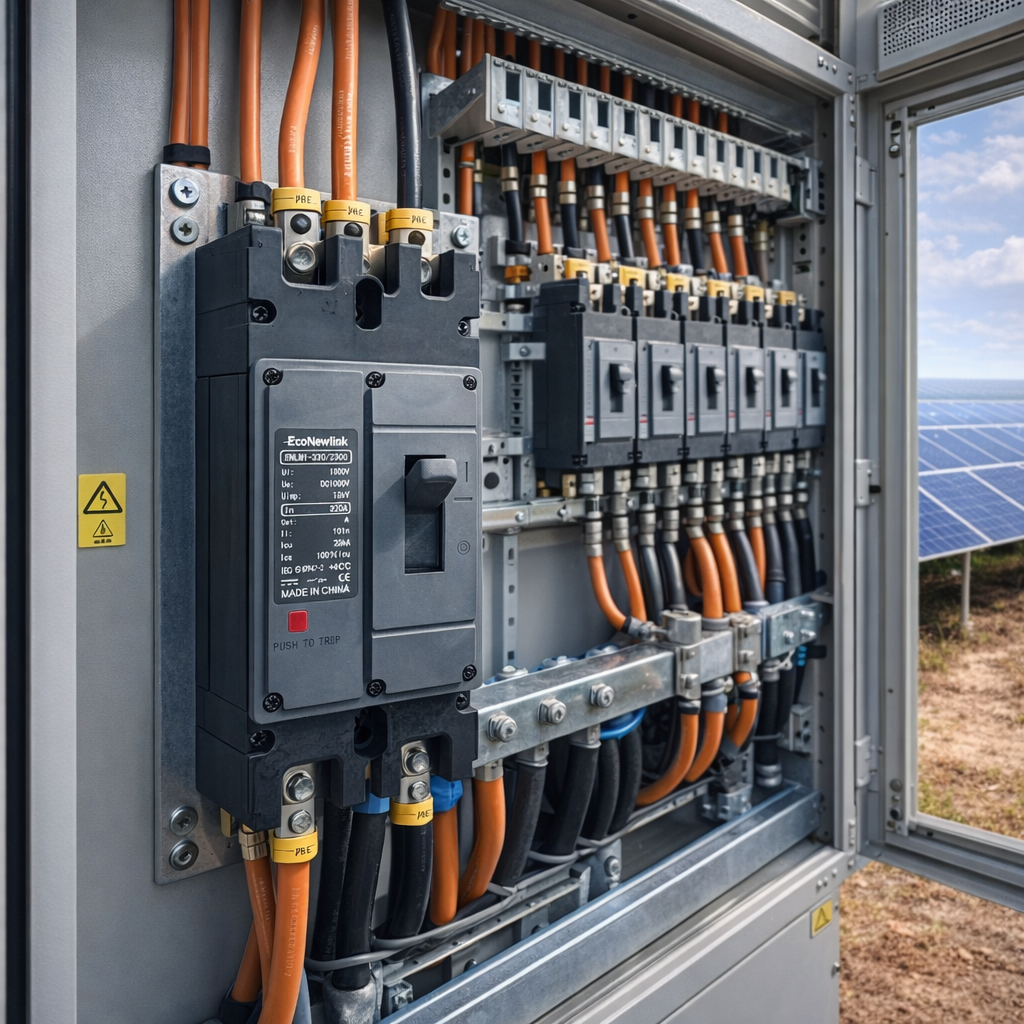 DC circuit breakers are installed inside electrical cabinets and switchgear DC circuit breakers are installed inside electrical cabinets and switchgear