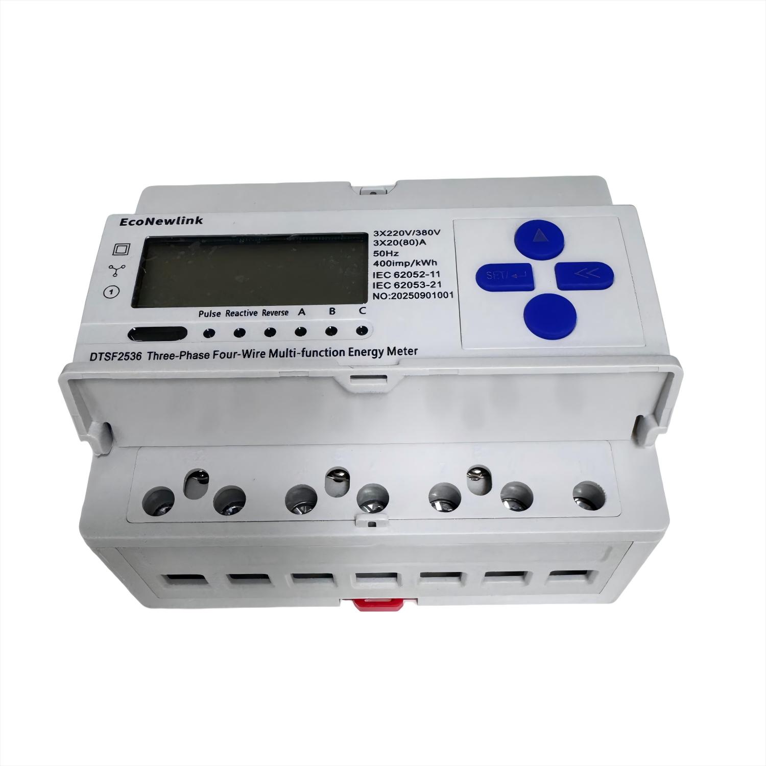 DIN Rail Three-Phase Four-Wire Multifunction Energy Meter Manufacturer for Distribution Panels