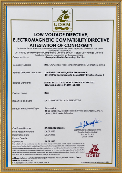 Newlink-Manufacturer-CE-Certification-Fuse