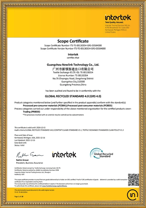 Newlink-Manufacturer-GRS-Certificate---Circuit-breaker(MCCB) - EcoNewlink