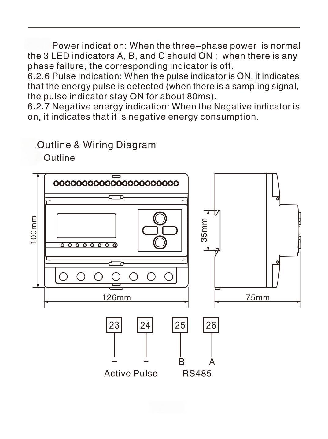 Outline & Wiring Diagram Three Phase Anti Backflow Energy Meter RS485 Modbus DIN Rail Smart Zero Export Meter (1) Outline & Wiring Diagram Three Phase Anti Backflow Energy Meter RS485 Modbus DIN Rail Smart Zero Export Meter (1)