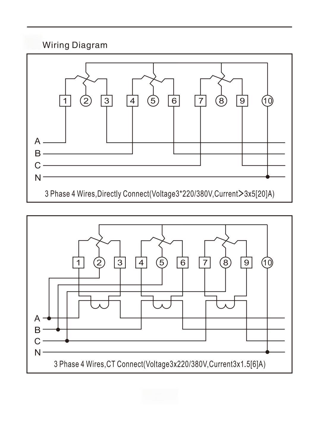 Outline & Wiring Diagram Three Phase Anti Backflow Energy Meter RS485 Modbus DIN Rail Smart Zero Export Meter (2) Outline & Wiring Diagram Three Phase Anti Backflow Energy Meter RS485 Modbus DIN Rail Smart Zero Export Meter (2)