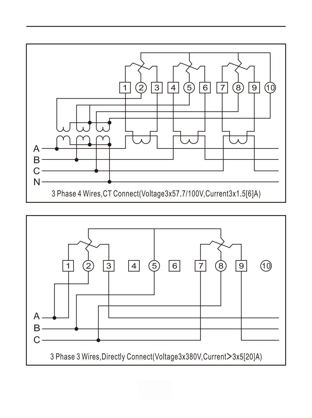 Outline & Wiring Diagram Three Phase Anti Backflow Energy Meter RS485 Modbus DIN Rail Smart Zero Export Meter (3) Outline & Wiring Diagram Three Phase Anti Backflow Energy Meter RS485 Modbus DIN Rail Smart Zero Export Meter (3)