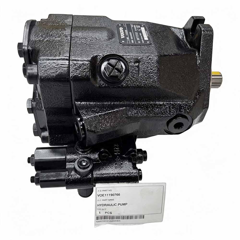 Genuine VOE11190766 Hydraulic Pump for Volvo A25D, A25E & A30D Haulers Genuine-Volvo-VOE11190766-hydraulic-piston-pump-side-view