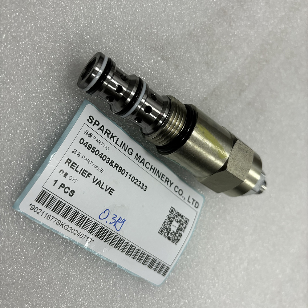 Rexroth 04950403, R901102333, Rexroth relief valve, hydraulic cartridge valve, screw‑in spool valve, 350 bar relief valve, excavator hydraulic parts, Rexroth OEM replacement
