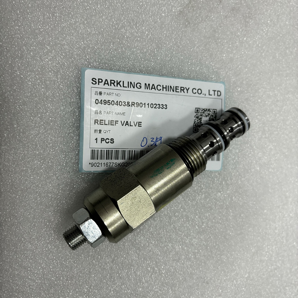 Rexroth 04950403, R901102333, Rexroth relief valve, hydraulic cartridge valve, screw‑in spool valve, 350 bar relief valve, excavator hydraulic parts, Rexroth OEM replacement