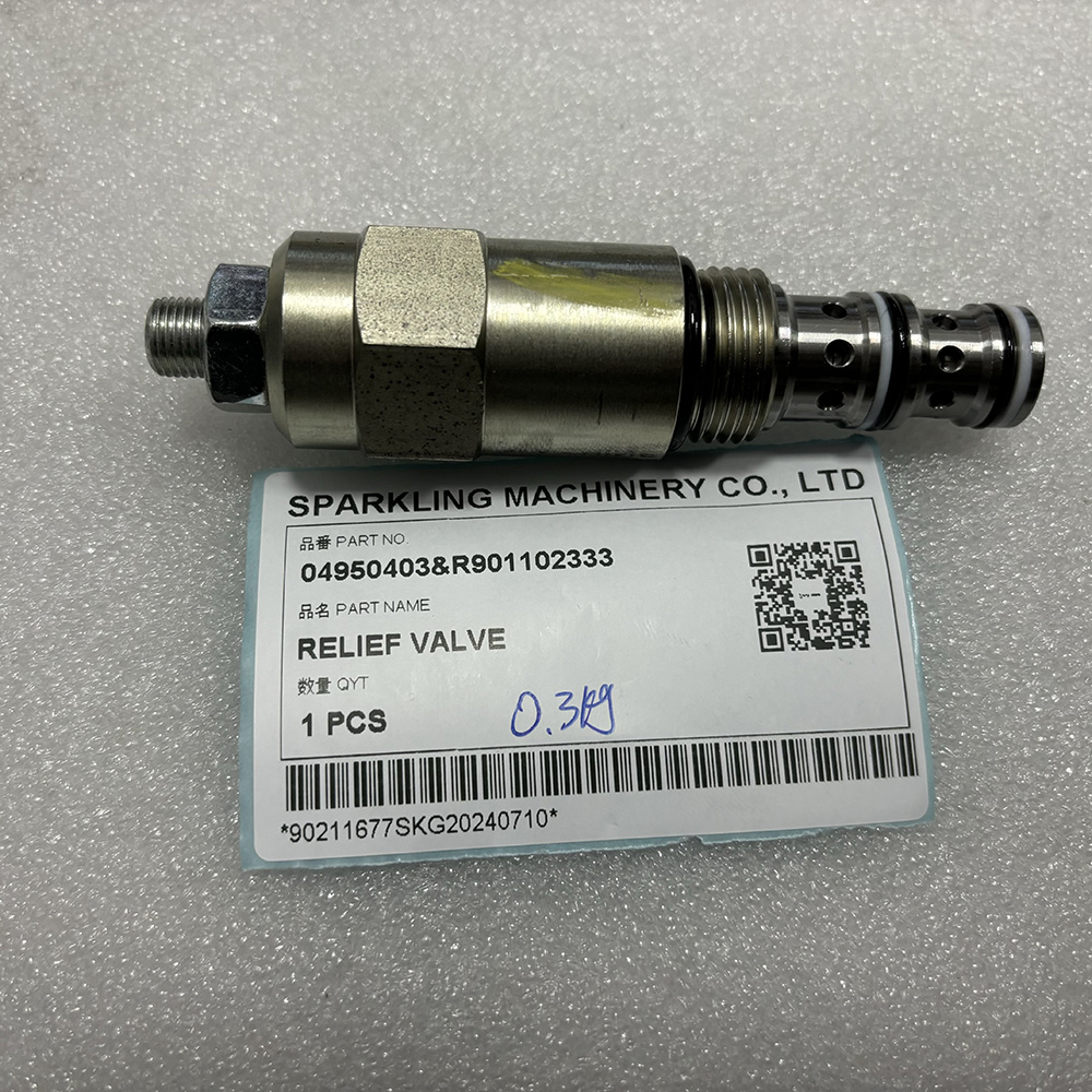 Rexroth 04950403, R901102333, Rexroth relief valve, hydraulic cartridge valve, screw‑in spool valve, 350 bar relief valve, excavator hydraulic parts, Rexroth OEM replacement