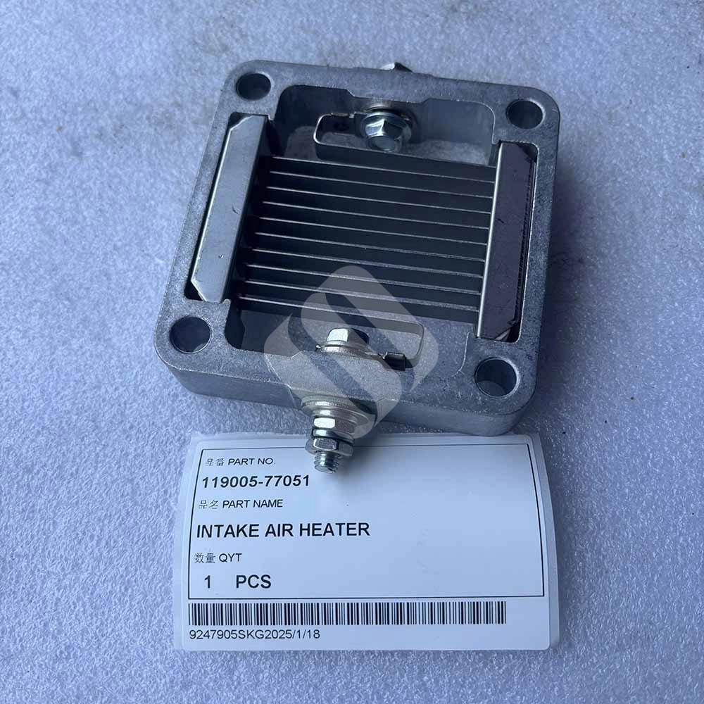 Construction Machinery Spare Parts 119005-77051 Intake Air Heater for Komatsu Equipment CK20-1 CK25-1 SK1020-5 119005-77051 intake air heater for Komatsu equipment
