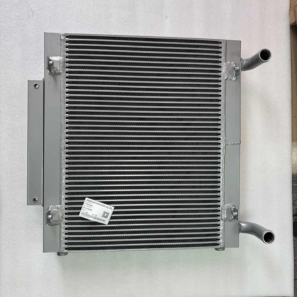 Hyundai 11M8‑40032 oil cooler, 11M8‑43120 cooler assembly, R55‑7 hydraulic oil cooler, R55W‑7 radiator, R60‑7 excavator cooler, Hyundai aftermarket oil cooler, OEM Hyundai oil cooler plate-fin, hydraulic heat exchanger Hyundai.