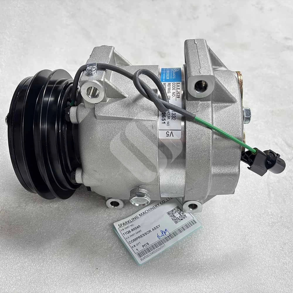 HYUNDAI EXCAVATOR PARTS MADE IN CHINA NEW R210-7 R220-7 R250-7 R290-7 R305-7 R335-7 11Q6-90040 COMPRESSOR ASSY SPARKLING MACHINERY HYUNDAI EXCAVATOR PARTS MADE IN CHINA NEW R210-7 R220-7 R250-7 R290-7 R305-7 R335-7 11Q6-90040 COMPRESSOR ASSY SPARKLING MACHINERY