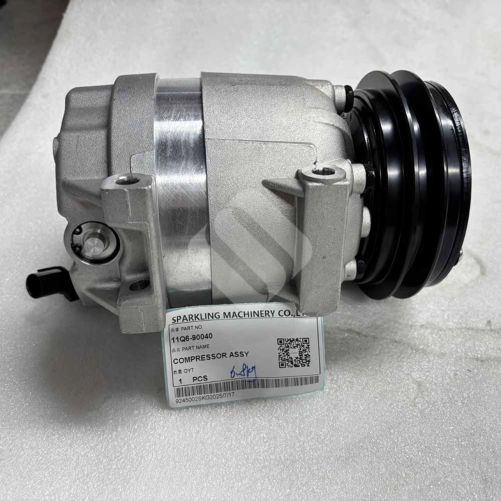 HYUNDAI EXCAVATOR PARTS MADE IN CHINA NEW R210-7 R220-7 R250-7 R290-7 R305-7 R335-7 11Q6-90040 COMPRESSOR ASSY SPARKLING MACHINERY HYUNDAI EXCAVATOR PARTS MADE IN CHINA NEW R210-7 R220-7 R250-7 R290-7 R305-7 R335-7 11Q6-90040 COMPRESSOR ASSY SPARKLING MACHINERY
