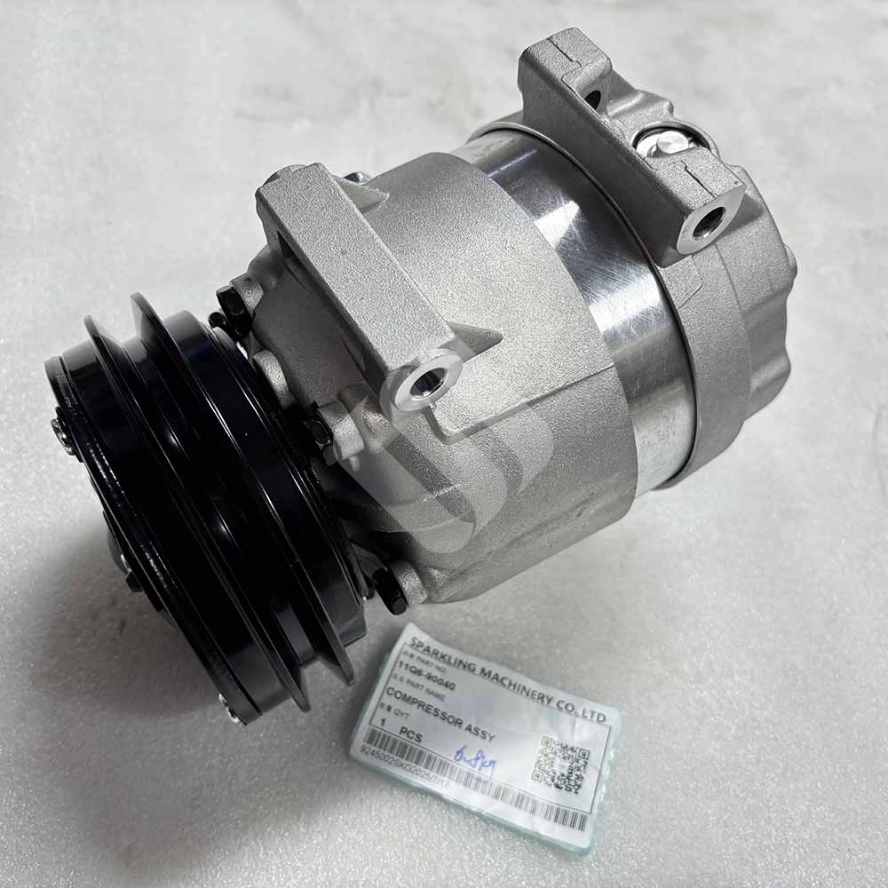 HYUNDAI EXCAVATOR PARTS MADE IN CHINA NEW R210-7 R220-7 R250-7 R290-7 R305-7 R335-7 11Q6-90040 COMPRESSOR ASSY SPARKLING MACHINERY HYUNDAI EXCAVATOR PARTS MADE IN CHINA NEW R210-7 R220-7 R250-7 R290-7 R305-7 R335-7 11Q6-90040 COMPRESSOR ASSY SPARKLING MACHINERY