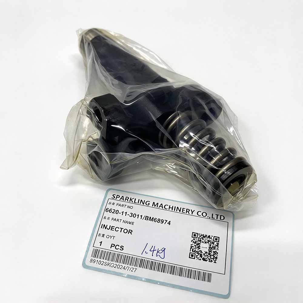 Genuine-Komatsu-6620-11-3011-diesel-injector-full-length-view