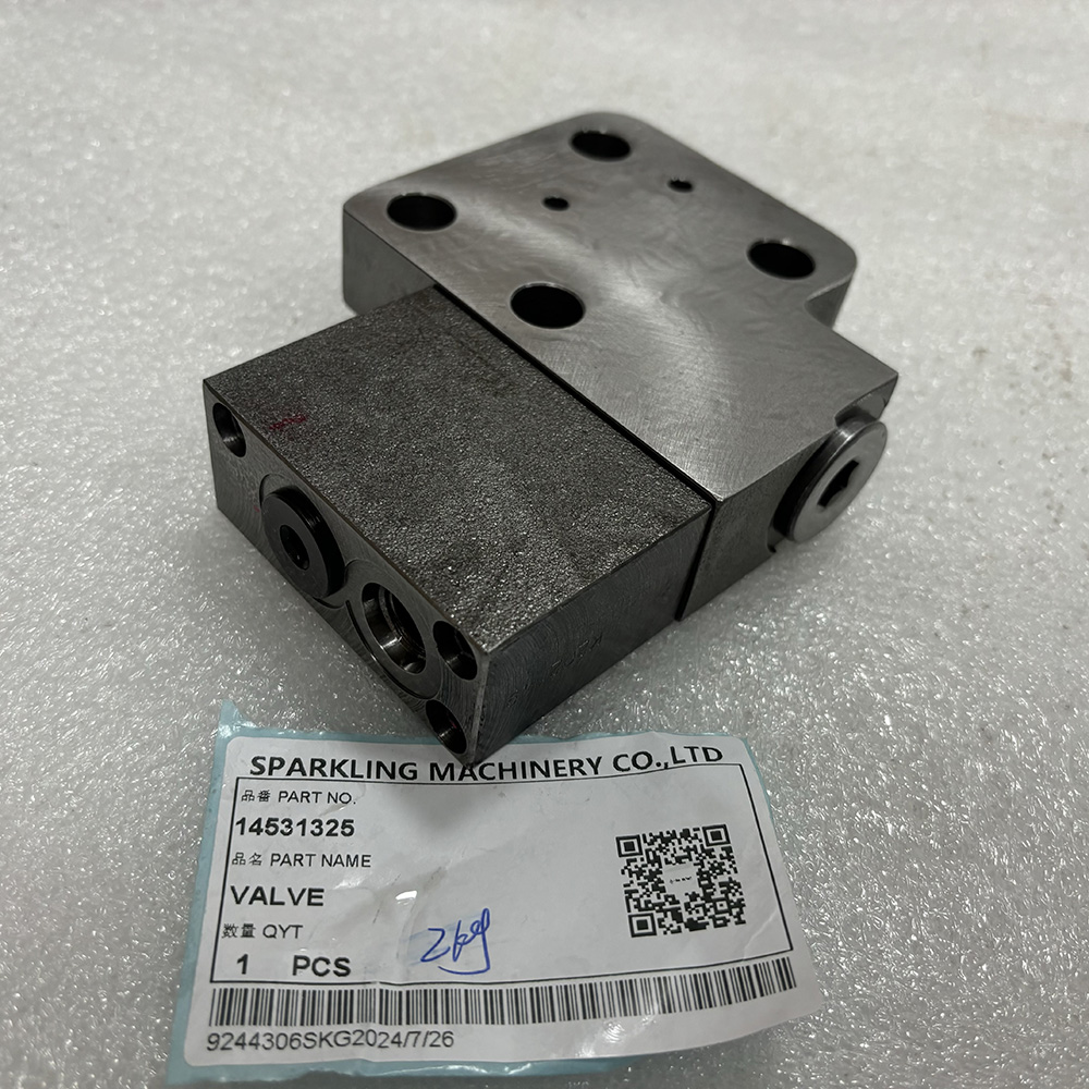 VOE14531325, 14531325 valve, Volvo hydraulic valve, EC135B valve, EC210B relief valve, EC240B control valve, EW145B boom holding valve, Volvo excavator parts, OEM Volvo valve