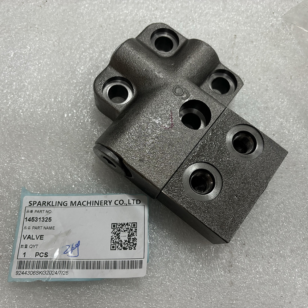 VOE14531325, 14531325 valve, Volvo hydraulic valve, EC135B valve, EC210B relief valve, EC240B control valve, EW145B boom holding valve, Volvo excavator parts, OEM Volvo valve