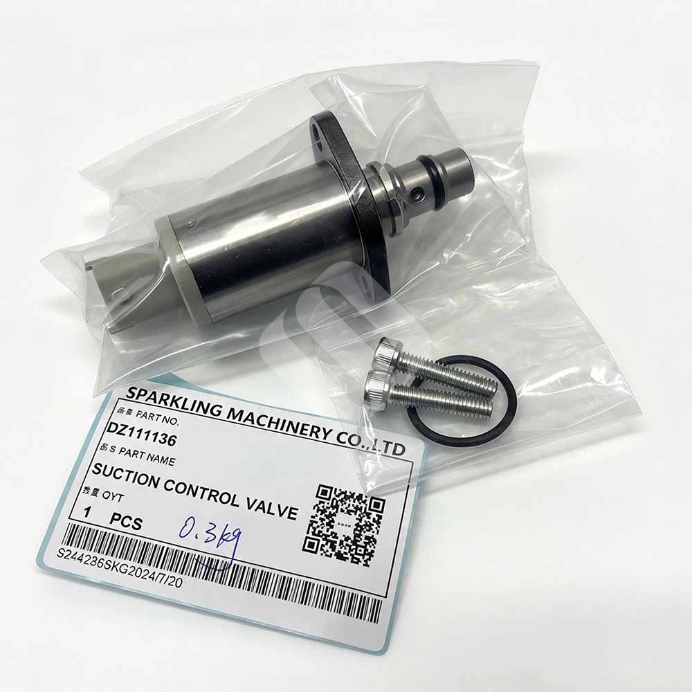 John Deere E210LC E360LC Excavator Common Rail Pump SCV Valve DZ111136 John-Deere-E210LC-replacement-fuel-control-valve-DZ111136-tip-close-up