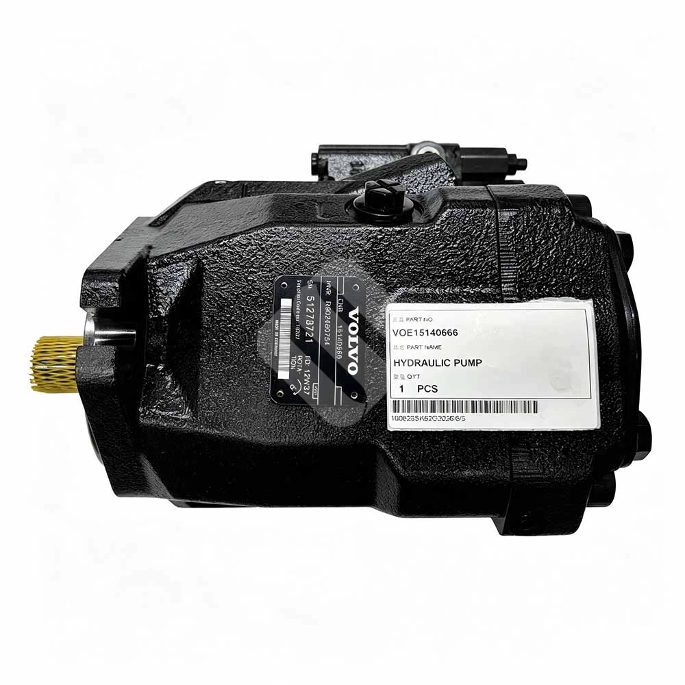 Genuine VOE15140666 Hydraulic Pump for Volvo A25F, A25G & A30F Haulers Genuine-Volvo-VOE15140666-hydraulic-piston-pump-side-view