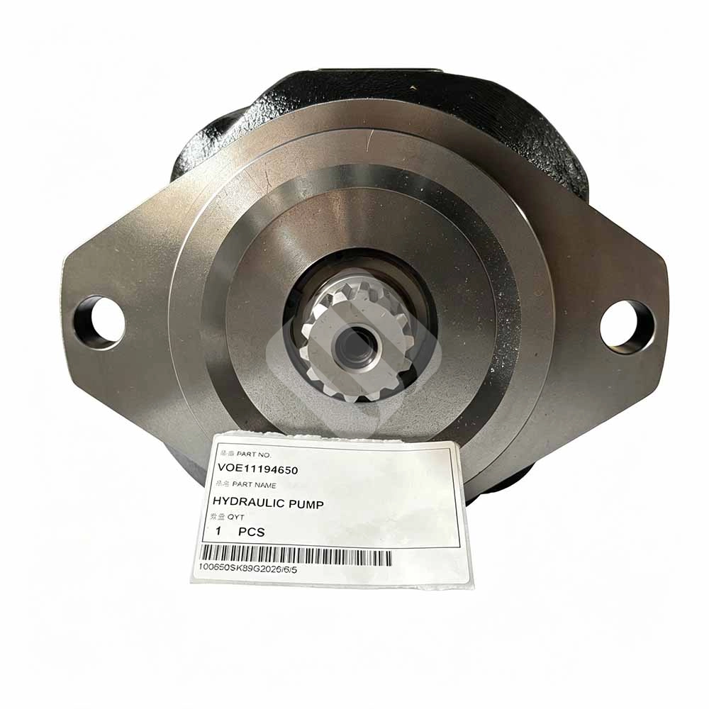 Genuine VOE11194650 Hydraulic Pump for Volvo A35E Articulated Haulers Industrial hydraulic pump part VOE11194650 with mounting flange and gear