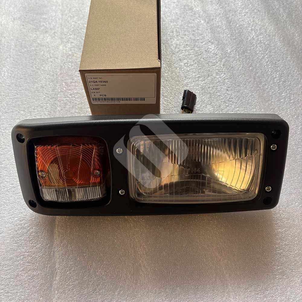 21Q4-10360 RH Lamp Compatible with Hyundai Wheel Excavators R140W-9 R170W-9S HW140 HW160 HW180 Right Side Work Light Assembly Hyundai R140W-9 R170W-9S RH Work Light Assembly