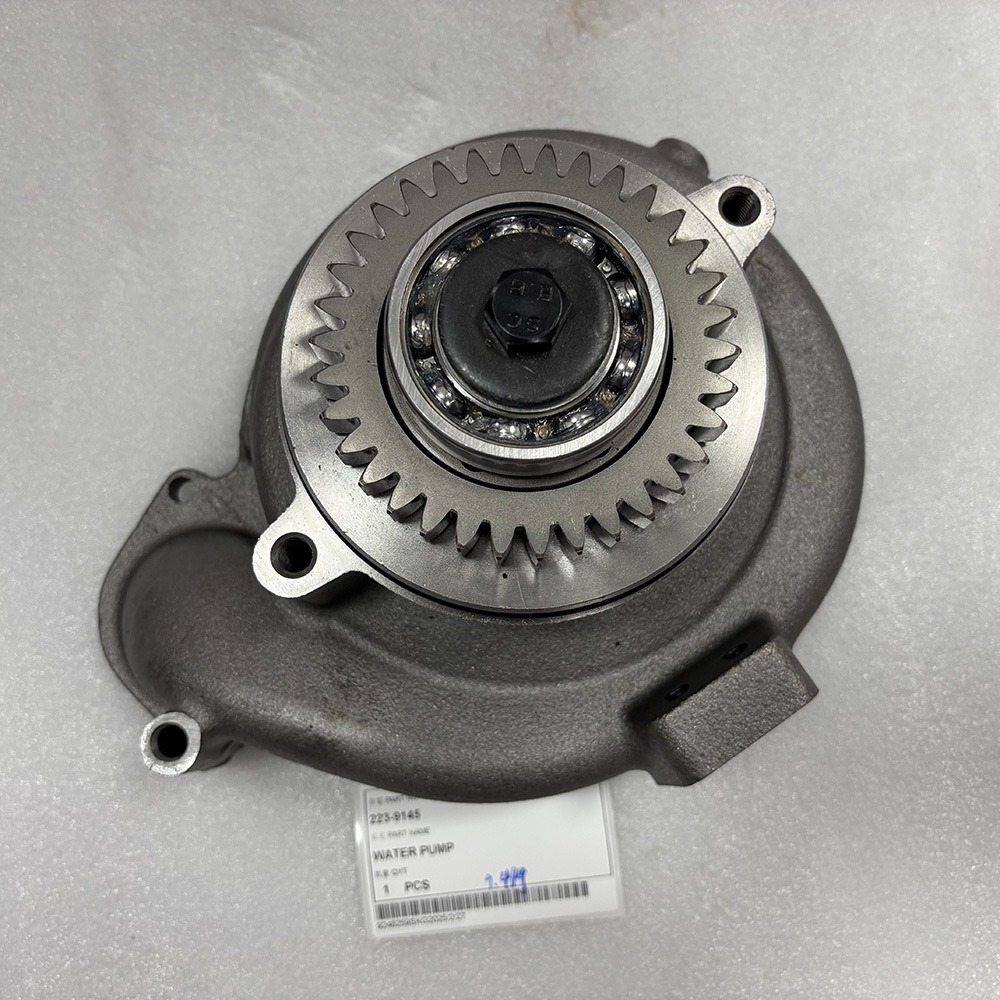 Caterpillar 223-9145, CA2239145, 2239145 pump housing, CAT water pump housing, CAT 966H parts, CAT 972H water pump, C11 engine pump housing, C13 cooling system, CAT loader parts
