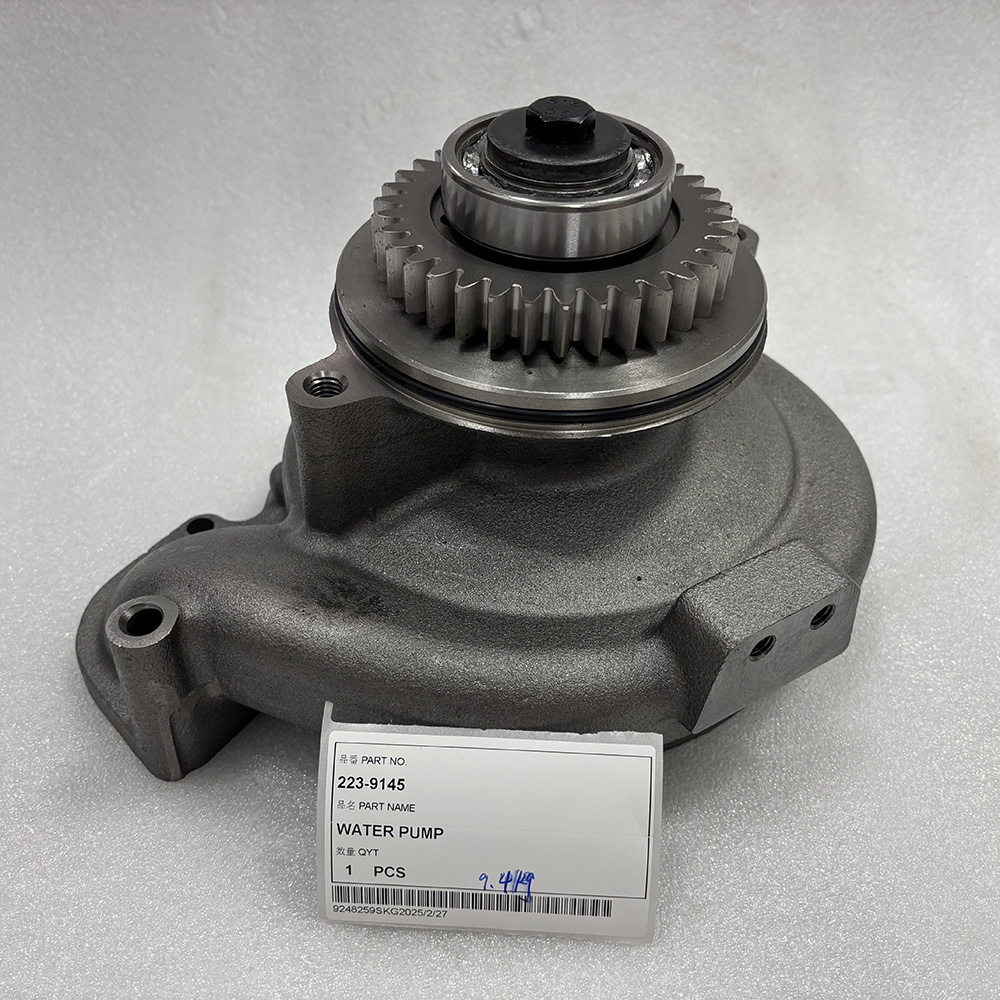 Caterpillar 223-9145, CA2239145, 2239145 pump housing, CAT water pump housing, CAT 966H parts, CAT 972H water pump, C11 engine pump housing, C13 cooling system, CAT loader parts
