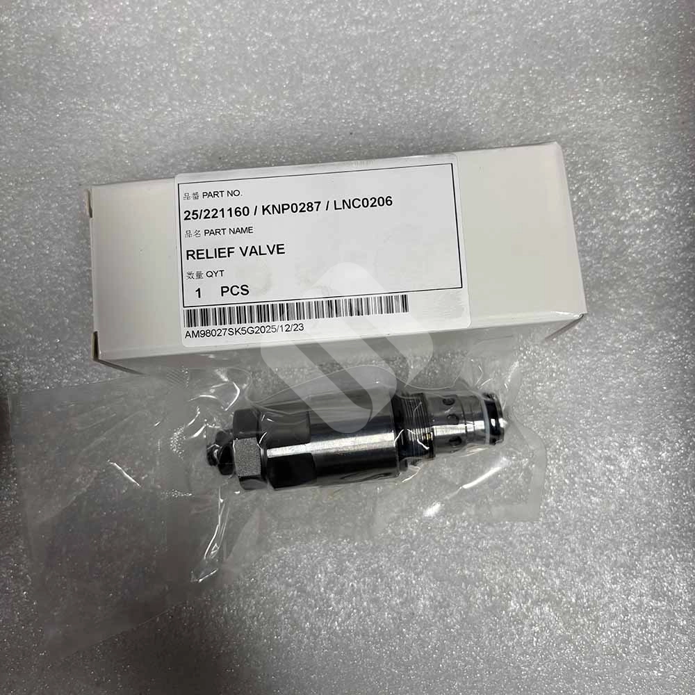 25221160 Relief Valve for Doosan Solar 130W-V 140LC-V & Volvo EW145B Excavator - High-Pressure Control Valve 25221160 relief valve for doosan volvo excavator