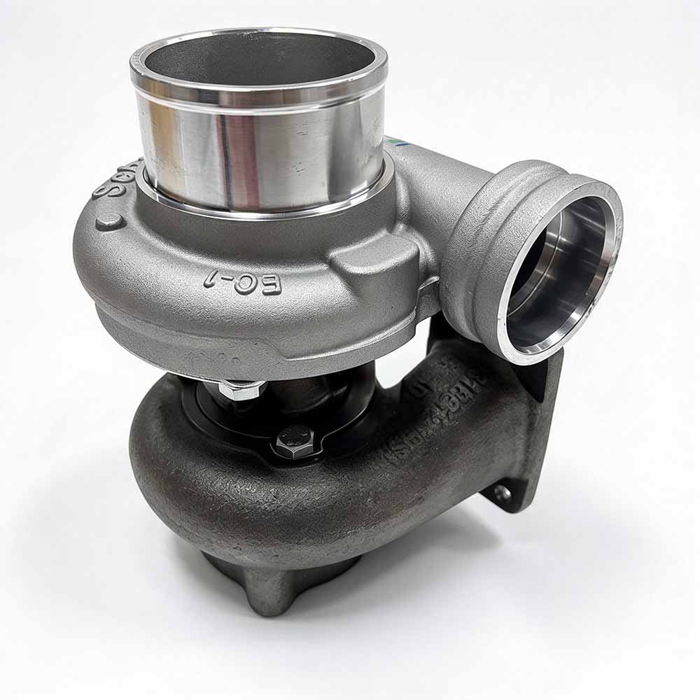 Volvo-BL71-replacement-turbocharger-VOE20460945-exhaust-inlet-close-up