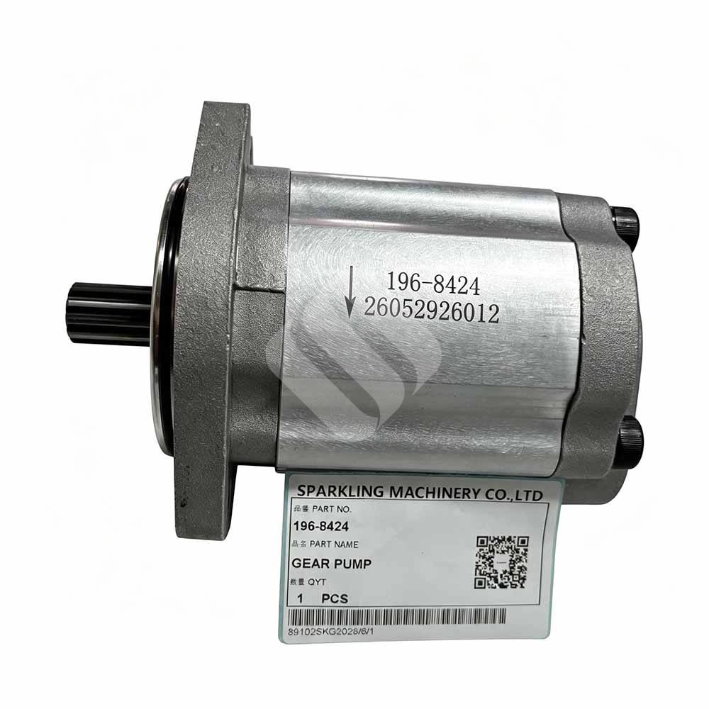 Genuine 196-8424 Hydraulic Gear Pump for Caterpillar M313C & M315C Caterpillar-M315C-replacement-gear-pump-196-8424-close-up