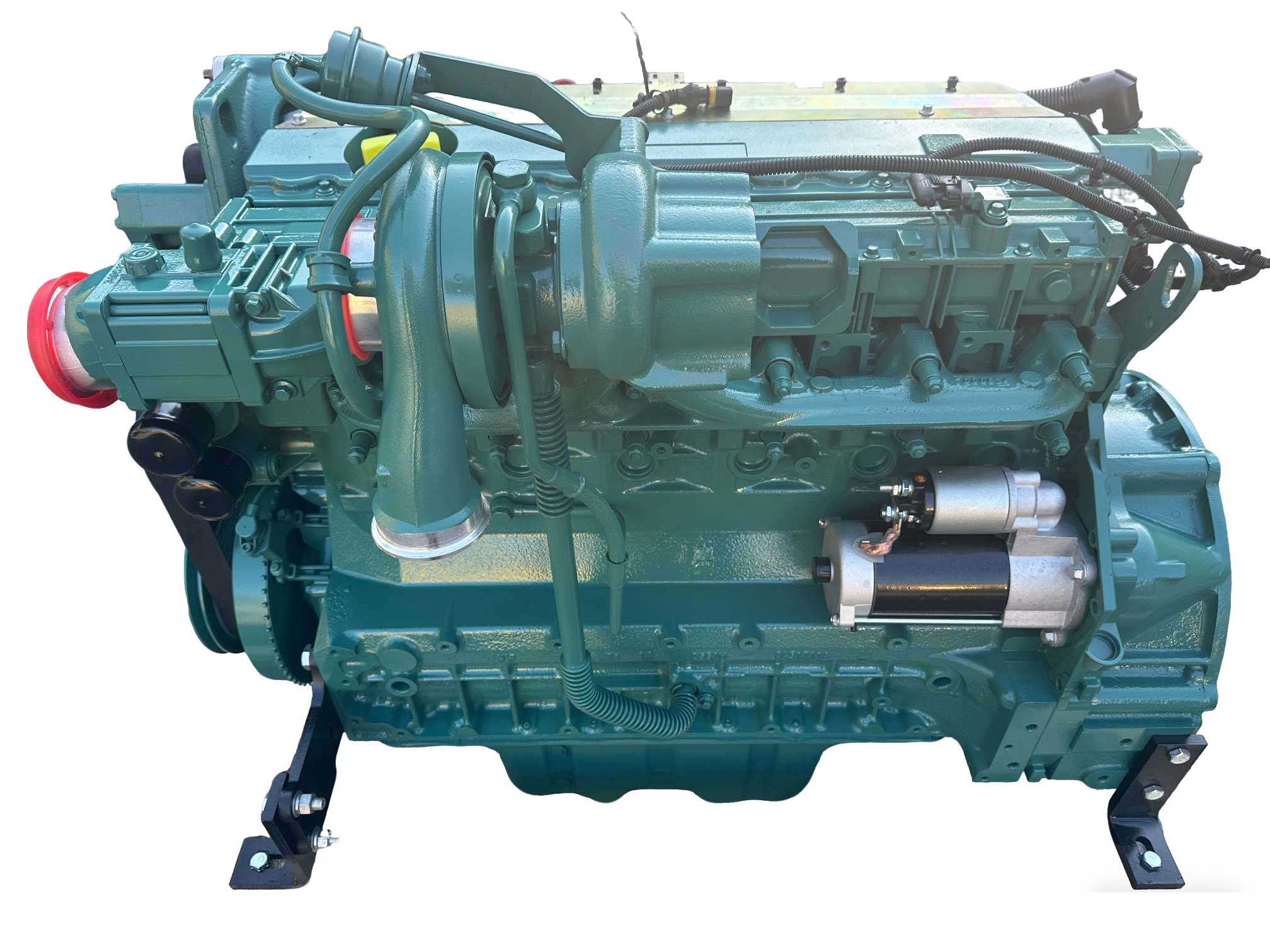 Volvo-D6E-engine-rear-view-flywheel-and-housing-detail