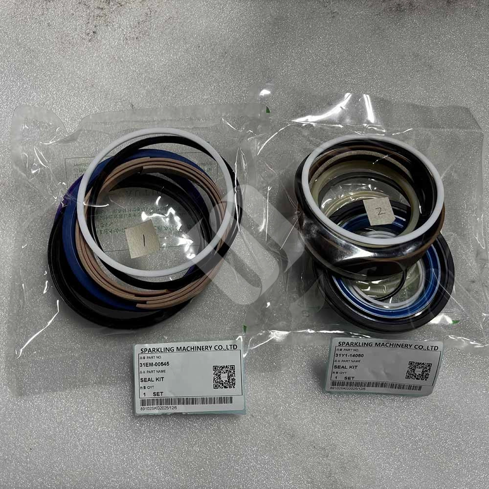 31EM-00545 Seal Kit Compatible with Hyundai Wheel Excavators R140W-7 R140W-7A R140W-9 R170W-9 HW140 Hydraulic Repair Seal Kit R140W-9 R170W-9 Cylinder Seal Set