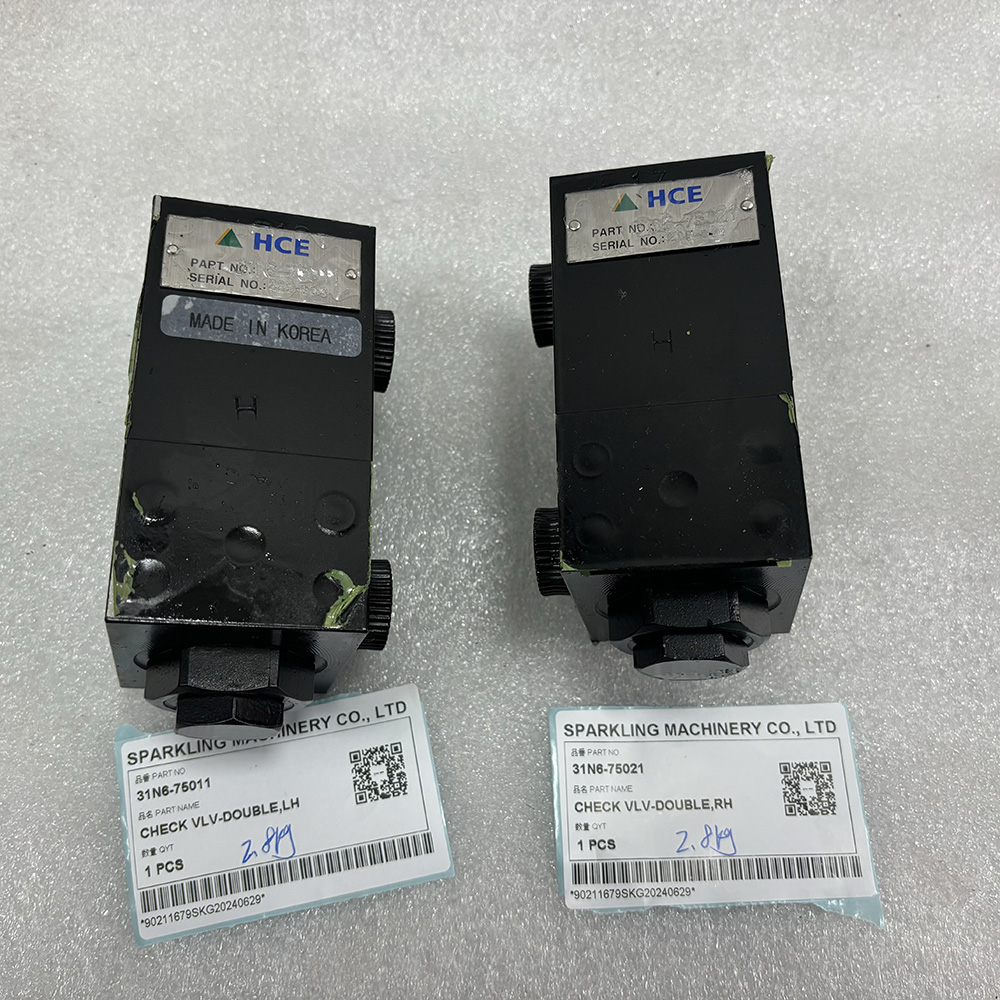 R200W-7 R200W-7A WHEEL EXCAVATOR 31N6-75010 31N6-75011  CHECK VLV-DOUBLE,LH 31N6-75020 31N6-75021 CHECK VLV-DOUBLE,RH