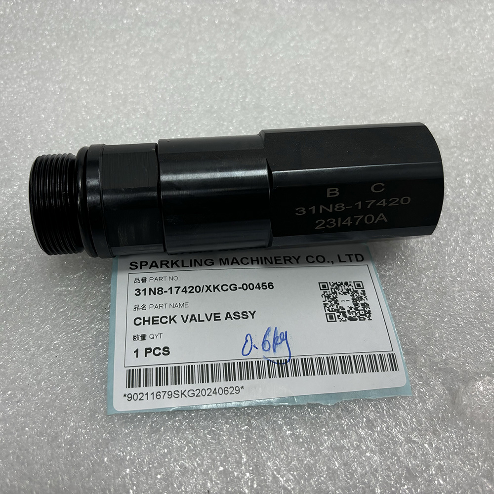 HYUNDAI 9-SERIES CRAWLER EXCAVATOR R300LC-9 31N8-17420 XKCG-00456 VALVE-CHECK FOR MAIN CONTROL VALVE