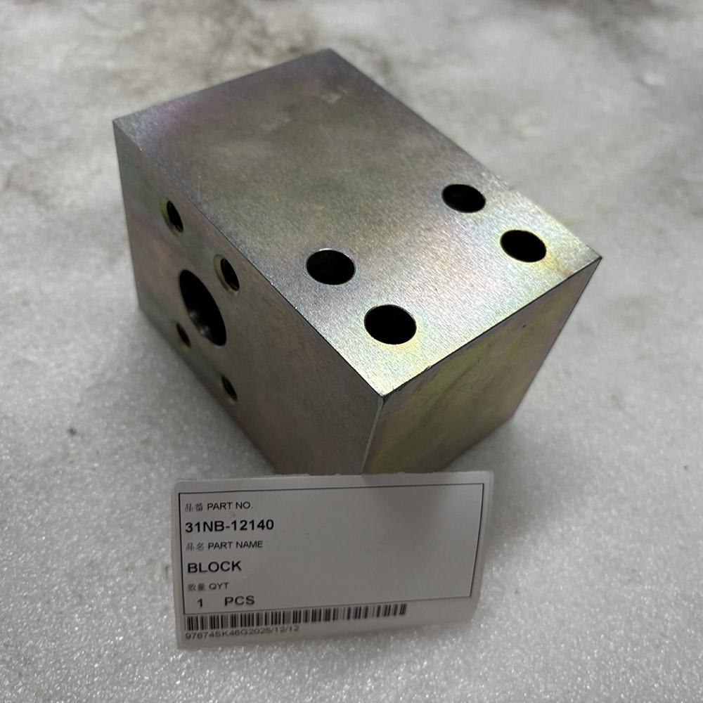 Heavy-duty hydraulic control block used in large excavators