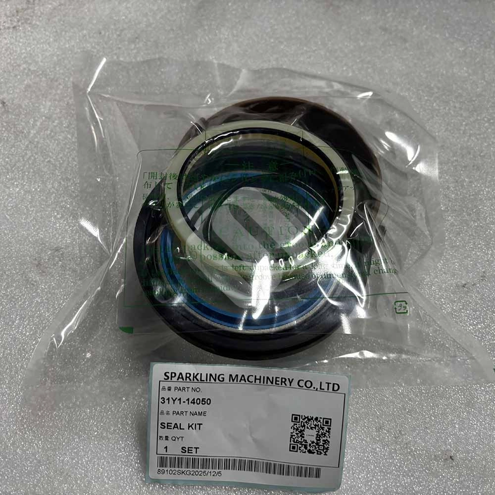 31Y1-14050 Hydraulic Seal Kit Compatible with Hyundai Wheel Excavators R140W-7 R140W-7A R130W-3 R170W-3 Cylinder Repair Seal Kit 31Y1-14050 Hydraulic Seal Kit for Hyundai Wheel Excavator