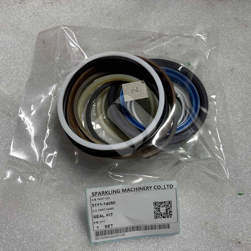 31Y1-14050 Hydraulic Seal Kit Compatible with Hyundai Wheel Excavators R140W-7 R140W-7A R130W-3 R170W-3 Cylinder Repair Seal Kit R130W-3 R170W-3 Hydraulic Repair Seal Kit