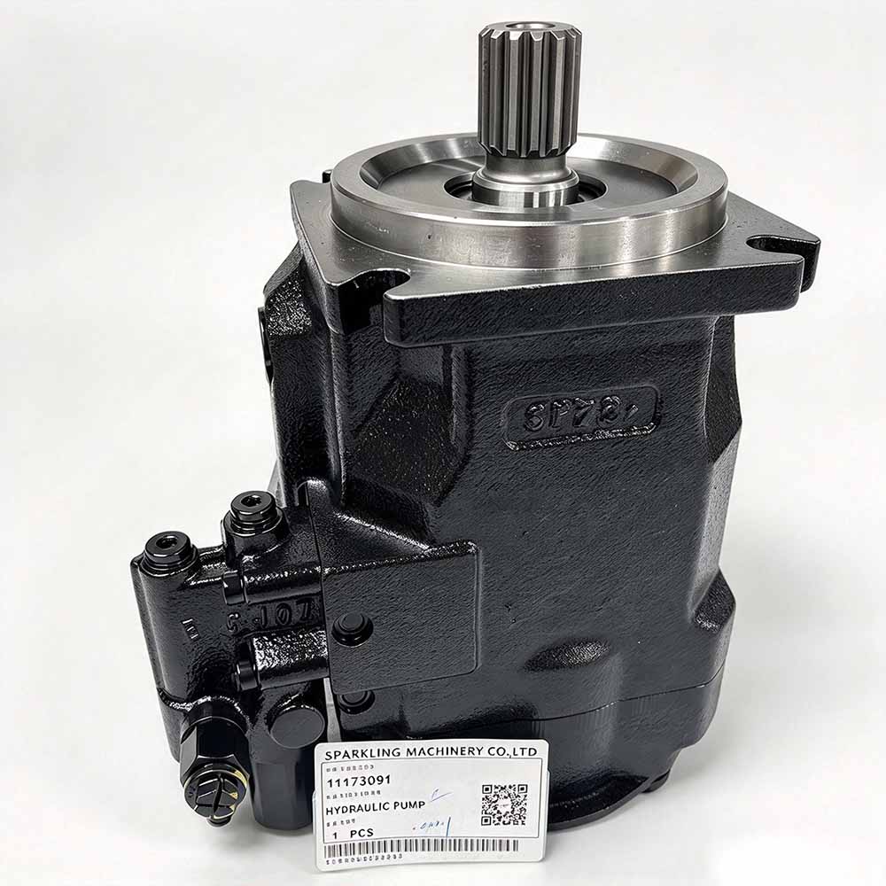 Genuine-Volvo-11173091-axial-piston-hydraulic-pump-side-view