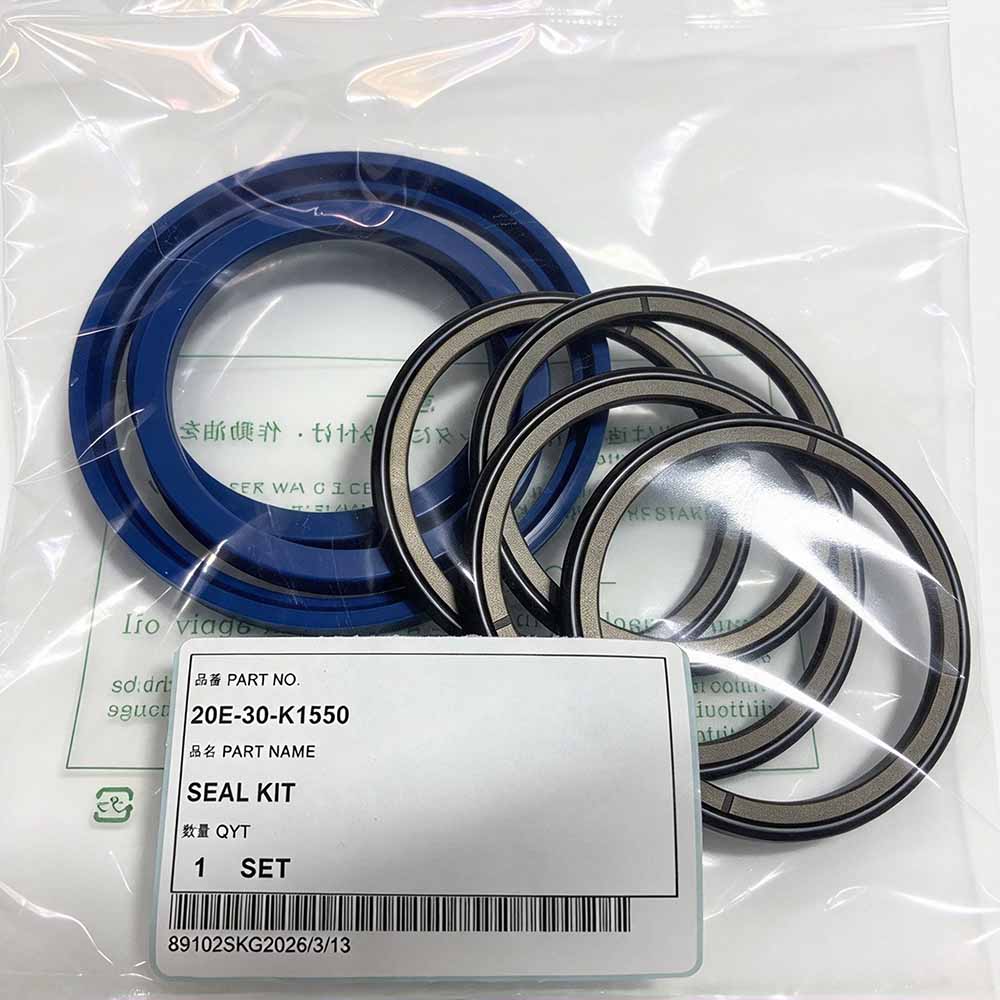 Komatsu-PW130-6K-replacement-center-joint-seal-kit-20E-30-K1550-components-close-up