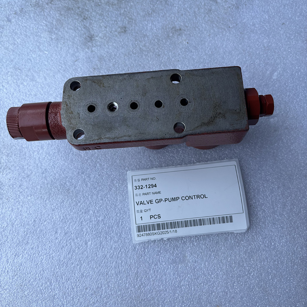 Caterpillar 332-1294, CA3321294, 3321294 valve, CAT pump control valve, CAT 305D CR valve, 304C CR hydraulic parts, 305E mini excavator control valve, CAT mini excavator hydraulic valve, pump valve group CAT