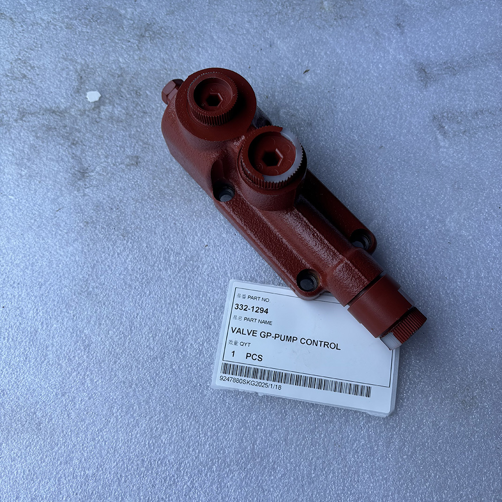 Caterpillar 332-1294, CA3321294, 3321294 valve, CAT pump control valve, CAT 305D CR valve, 304C CR hydraulic parts, 305E mini excavator control valve, CAT mini excavator hydraulic valve, pump valve group CAT