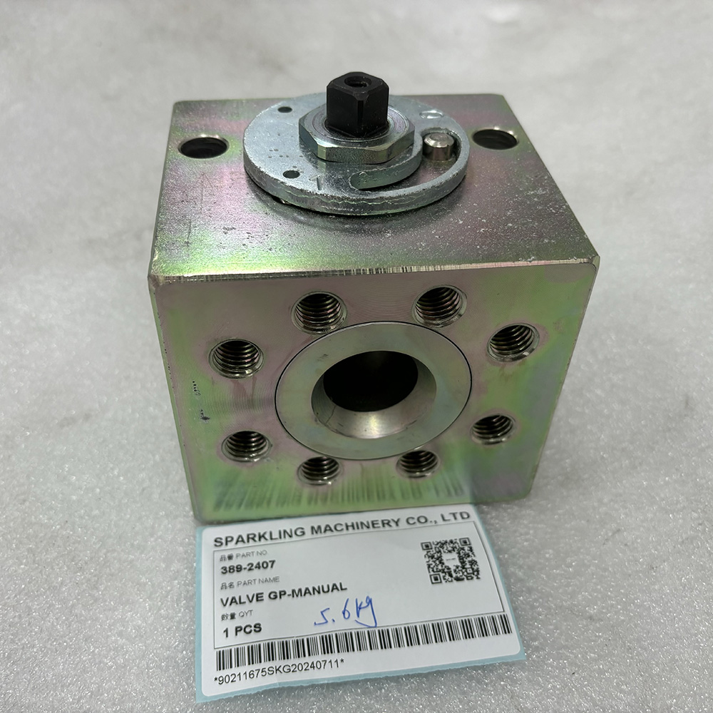 Valve GP‑Manual, 389‑2407, CA3892407, Caterpillar manual valve, Cat excavator auxiliary valve, Cat 323F valve, Cat 320C valve, Cat M325D valve, Cat 355 valve, Cat hydraulic shut‑off valve, OEM Cat valve.