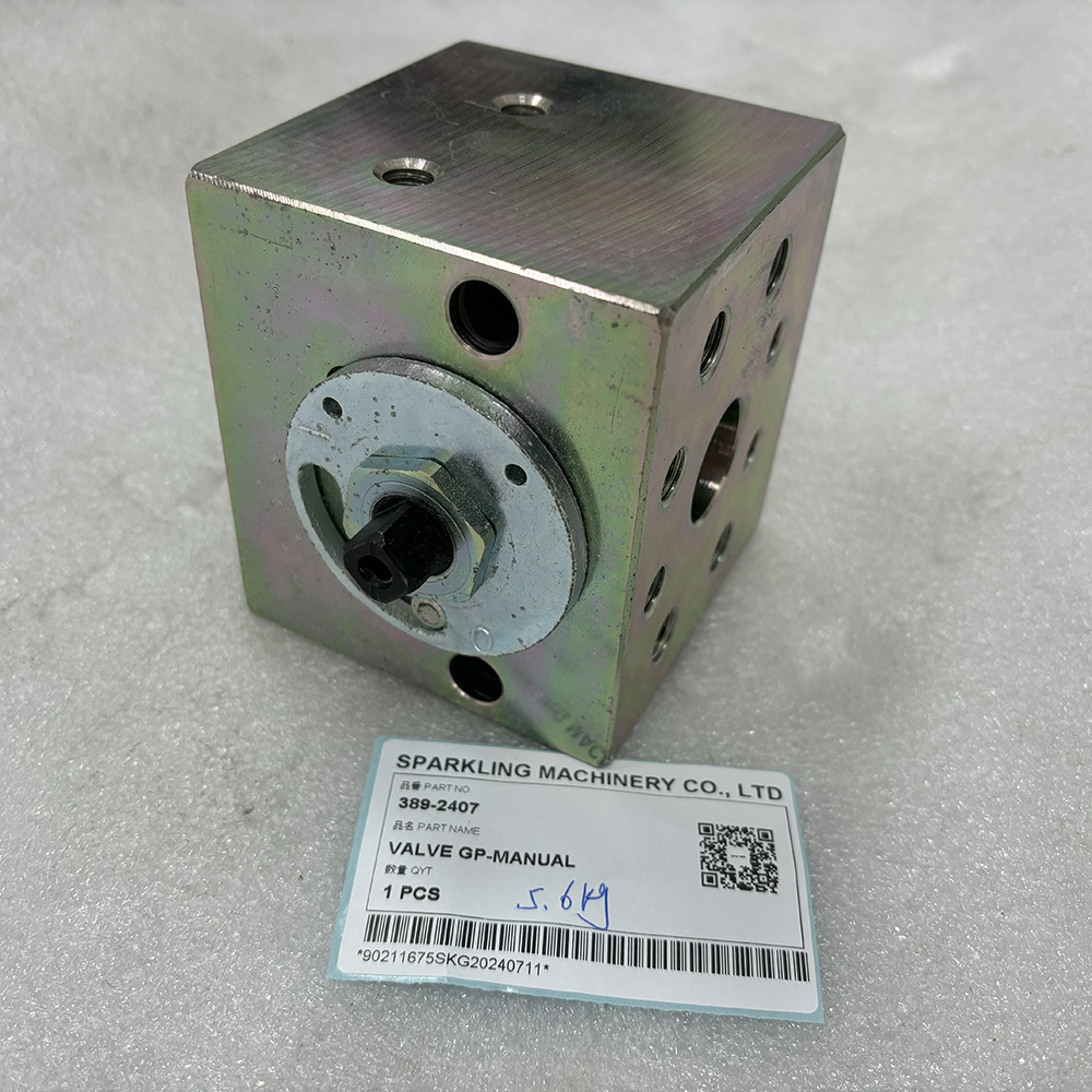 Valve GP‑Manual, 389‑2407, CA3892407, Caterpillar manual valve, Cat excavator auxiliary valve, Cat 323F valve, Cat 320C valve, Cat M325D valve, Cat 355 valve, Cat hydraulic shut‑off valve, OEM Cat valve.