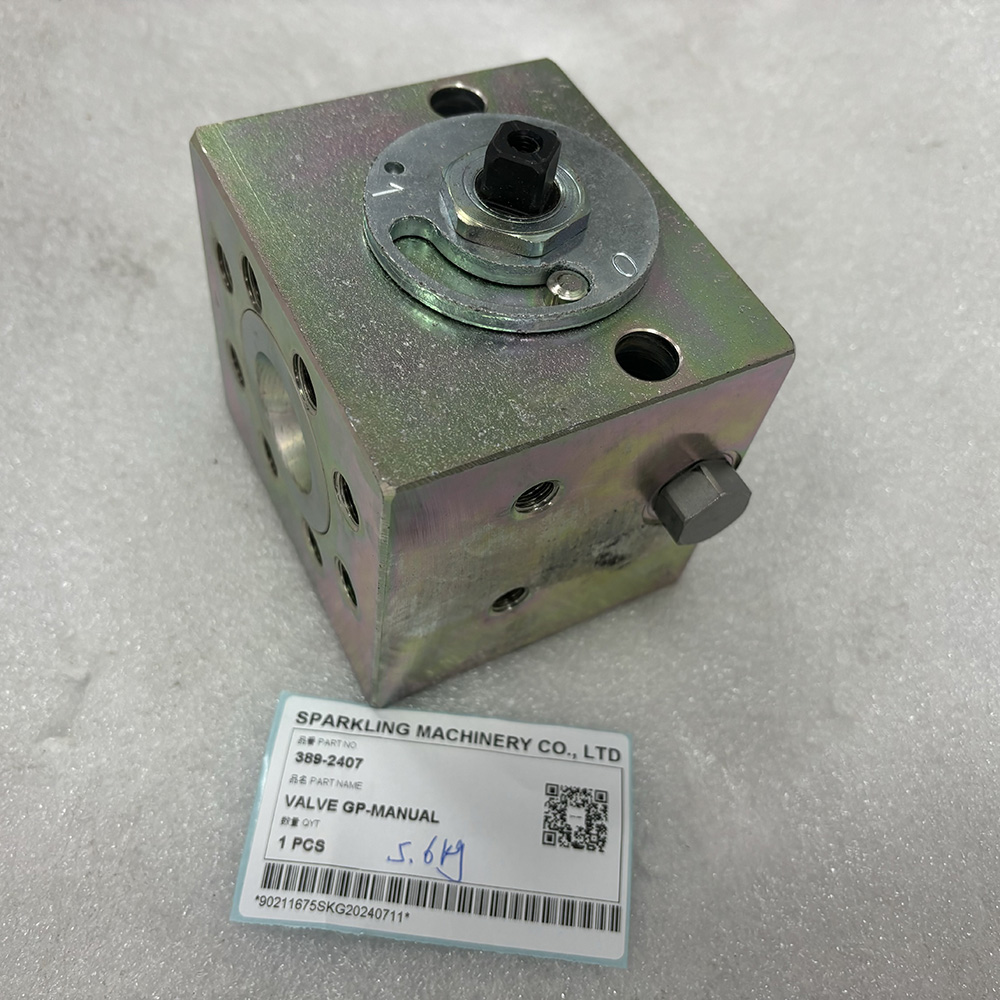 Valve GP‑Manual, 389‑2407, CA3892407, Caterpillar manual valve, Cat excavator auxiliary valve, Cat 323F valve, Cat 320C valve, Cat M325D valve, Cat 355 valve, Cat hydraulic shut‑off valve, OEM Cat valve.