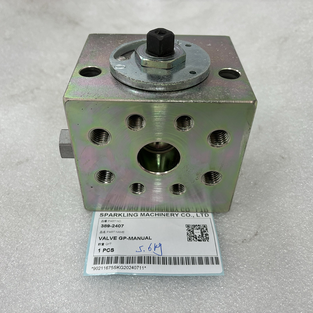 Valve GP‑Manual, 389‑2407, CA3892407, Caterpillar manual valve, Cat excavator auxiliary valve, Cat 323F valve, Cat 320C valve, Cat M325D valve, Cat 355 valve, Cat hydraulic shut‑off valve, OEM Cat valve.