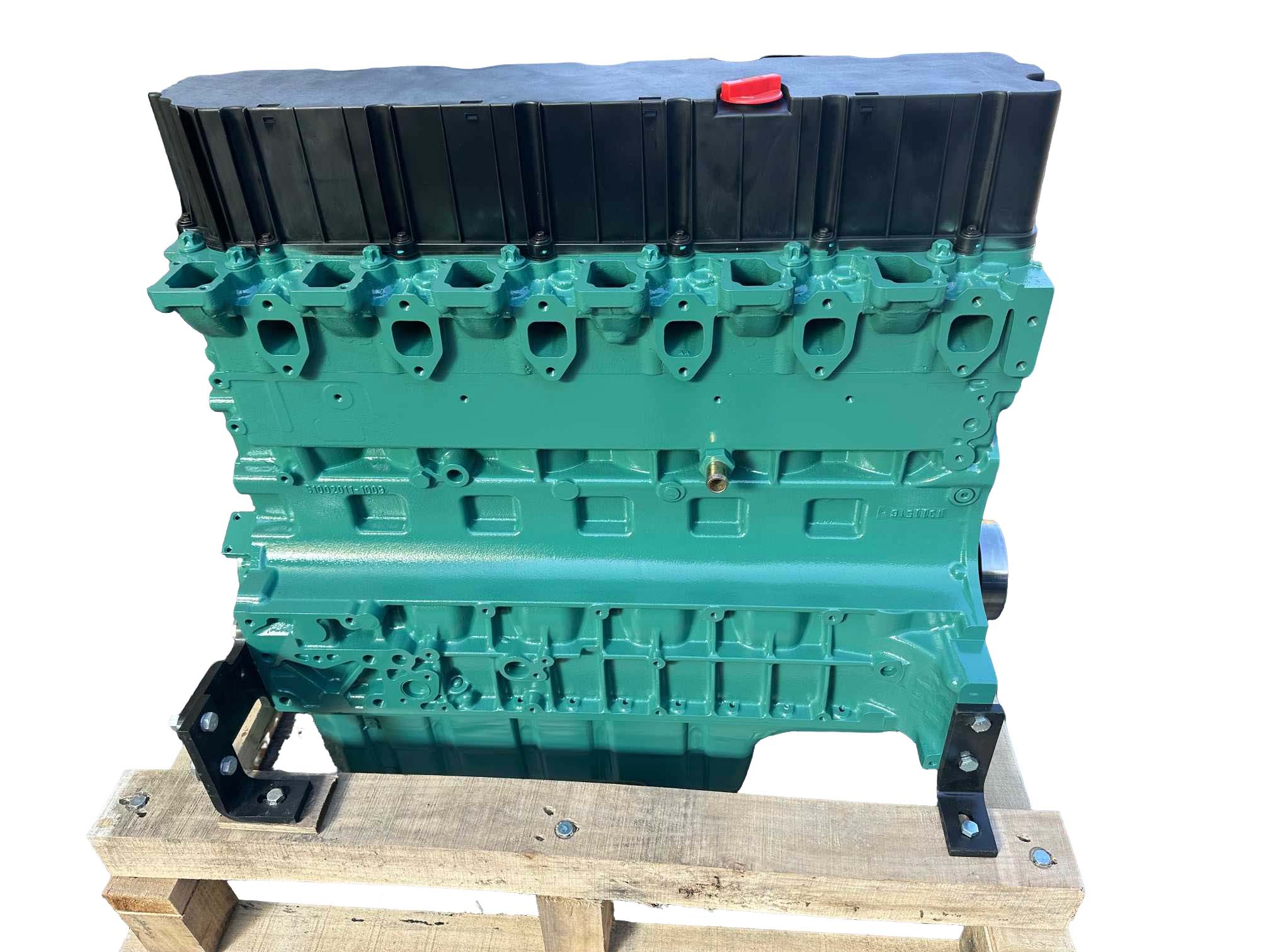 Volvo-D8K-engine-rear-view-flywheel-and-timing-gear-detail